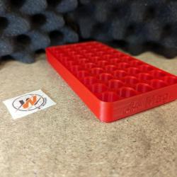 Plateau pour Rechargement - Calibre 44 mag Rangement pour 50 cartouches ROUGE