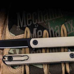 Couteau Spartan Blades Nemec Lame Acier CPM-S35VN Black Manche Tan GFN Liner Lock SFBL12TN
