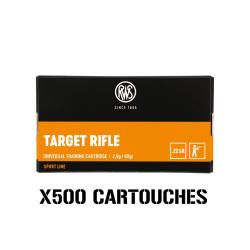 LOT DE 500 CARTOUCHES RWS .22LR TARGET RIFLE