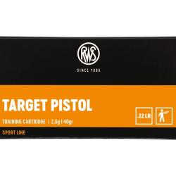 CARTOUCHES RWS .22LR TARGET PISTOL x50