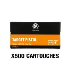 LOT DE 500 CARTOUCHES RWS .22LR TARGET PISTOL