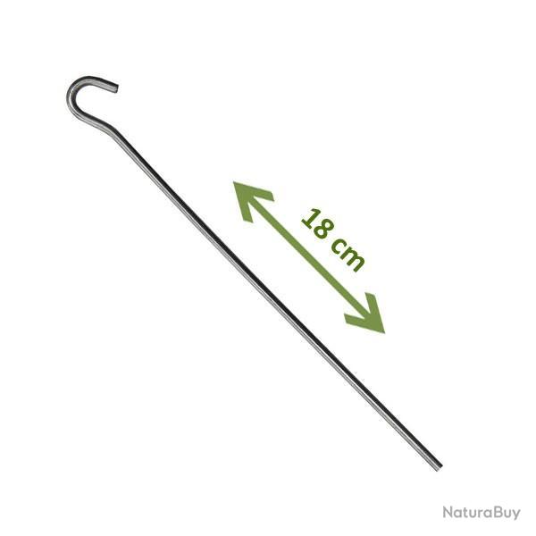 Piquet / sardines de tente en acier de 18cm de long