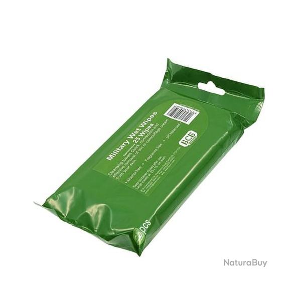 Lingettes nettoyantes x 25 (pour grimage militaire)