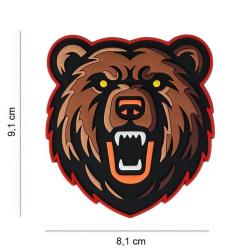 Patch Ours Grizzly 3D - PVC Velcro
