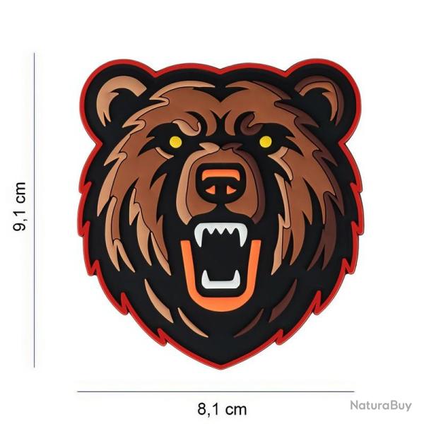 Patch Ours Grizzly 3D - PVC Velcro