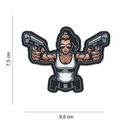Patch velcro - Femme Arm&eacute;e (Style Lara Croft)