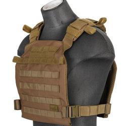 Gilet l&eacute;ger Plate carrier Coyotte Brown 1000D Lancer Tactical - Coyote Brown
