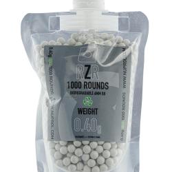 Billes Airsoft 6mm RZR 0,40g en sachet de 1000 bbs