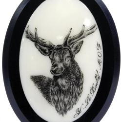 Calottes cerf aspect ivoire ou argent