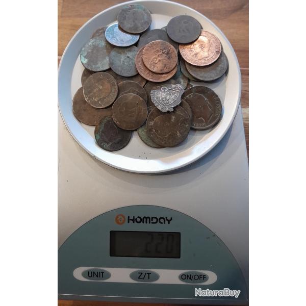 Lot de Pi�ces de Monnaies Bronze anciennes a identifier N�3