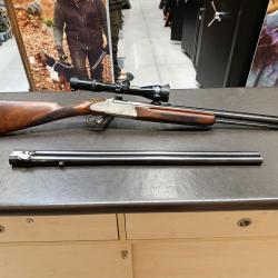 Fusil Chapuis 12/70 + 1 canon mixte 12/70 et 7x65R + Lunette