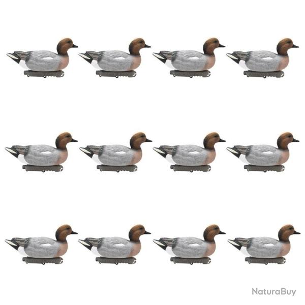 Ensemble de 12  moules  Canard siffleur. m�le - FINAL APPROACH