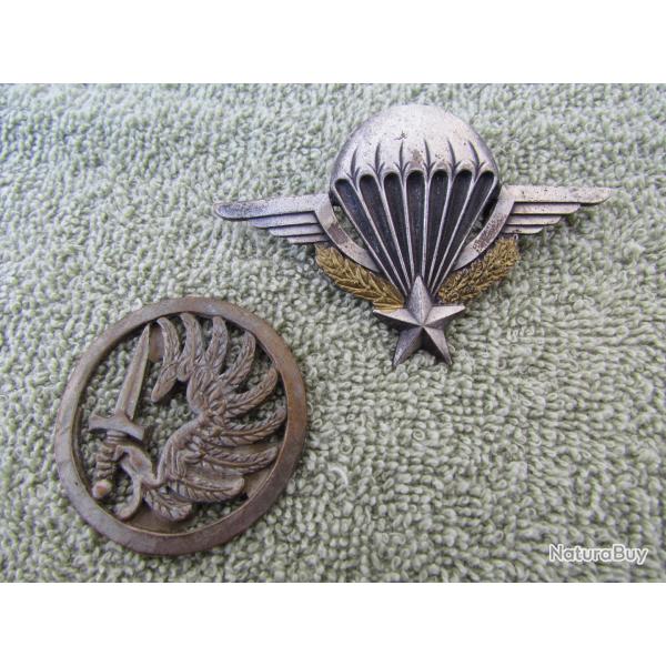 BREVET DE PARACHUTISTE ET INSIGNE DE PARA DRAGO PARIS