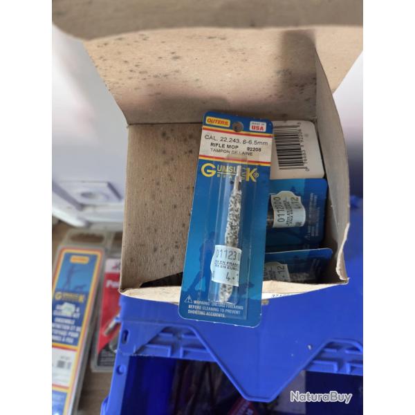 tampon de laine calibre 22, 243, 6-6.5 mm