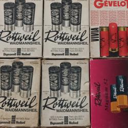 Lot 6 boites de cartouches calibre 20