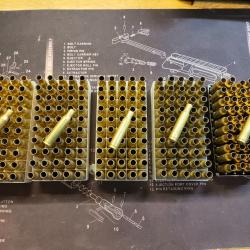 Douilles &eacute;tuis 222 Remington tir&eacute;s une fois