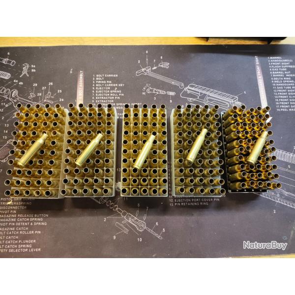 Douilles �tuis 222 Remington tir�s une fois