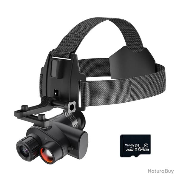 Monoculaire Vision Nocturne 4K Infrarouge NV4500 Cam�ra IR Casque Chasse Camping Rechargeable 64 Go