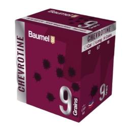 Boite de 25 cartouches de chevrotine 9 grains. Cal.12