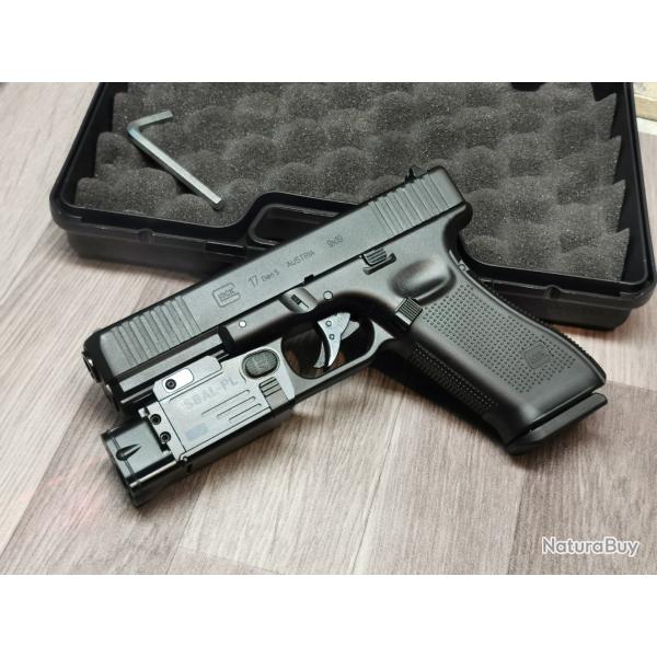 Glock 17 gen5 co2 Umarex a plomb diabolo + lampe/laser et mallette
