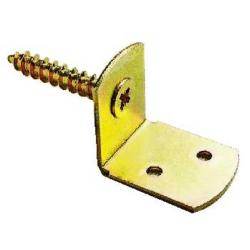 &Eacute;querres de fixation pour cl&ocirc;ture en acier galvanis&eacute; - Lot de 4 avec vis 3,8 cm