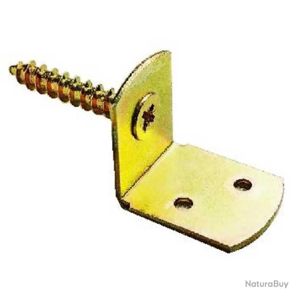 �querres de fixation pour cl�ture en acier galvanis� - Lot de 4 avec vis 3,8 cm