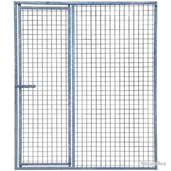 Panneau de chenil maille carr�e 1,5m avec porte - Hauteur 184 cm