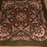 Foulard 100% Pure Soie Vintage Femme Hugo Le Gosses 84Cm X 88Cm