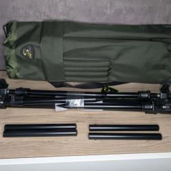 Rod pod BLAX Alu-Lite Pod Base Carp Spirit + housse de transport - 4 pieds ajustables Aluminium 6063