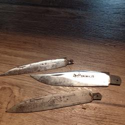 Lot lames de couteaux fermant