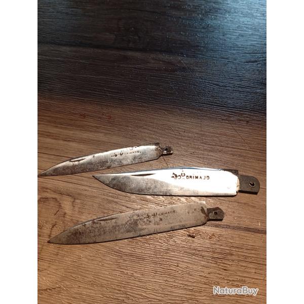 Lot lames de couteaux fermant