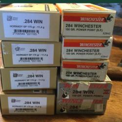 Lot de munitions cal 284 winchester