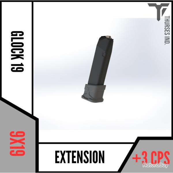 extension chargeur glock 19 / ar9 talon +3cps Thurses Industries