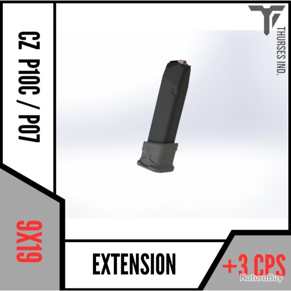 extension chargeur cz p10c / p07 talon +3 cps Thurses Industries