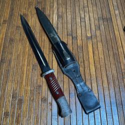 BA&Iuml;ONNETTE ALLEMANDE MAUSER K98 AVEC FOURREAU ET GOUSSET CUIR