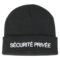 Bonnet acrylique brod&eacute; - s&eacute;curit&eacute; priv&eacute;e