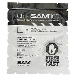 Pansement h&eacute;mostatique Chito Sam 100 - 10x10cm