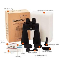 Jumelles Borwolf 25X75X70 Grossissement Variable *Ench&egrave;re* Observation Nature Haute Luminosit&eacute;