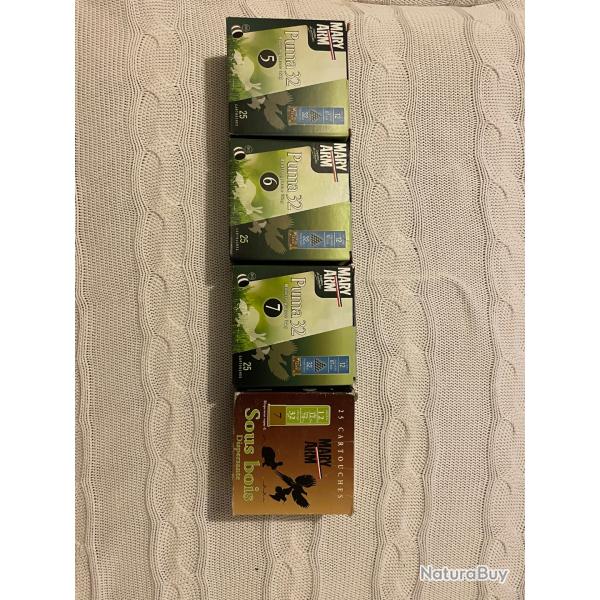 Lot cartouches MaryArm cal 12 Puma32 et sous bois