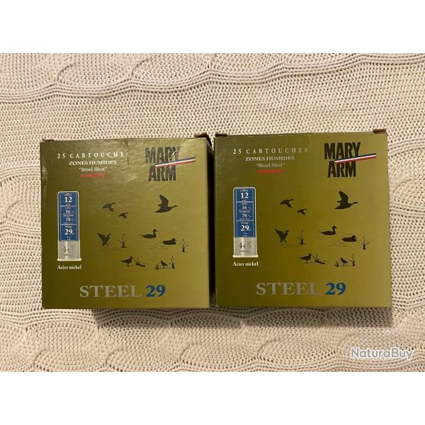 Lot cartouches MaryArm cal 12 Steel 29