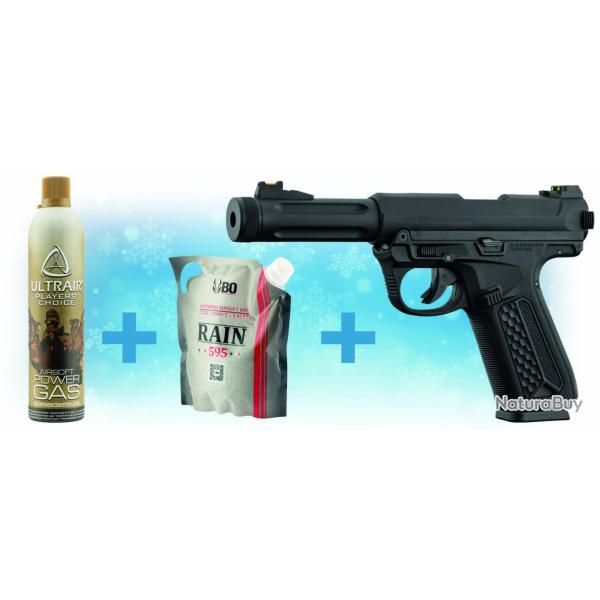 Pack de Noel r�plique GBB AAP01  + billes + gaz