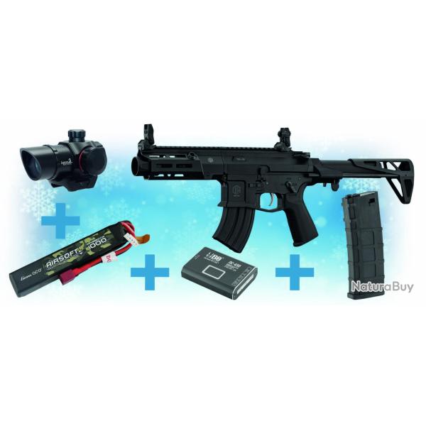 Pack de Noel r�plique M923A AEG double eagle + chargeur + red dot + batterie Lipo + chargeur de batt