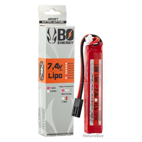 1 stick - 1800mAh 25C - Mini Tamyia