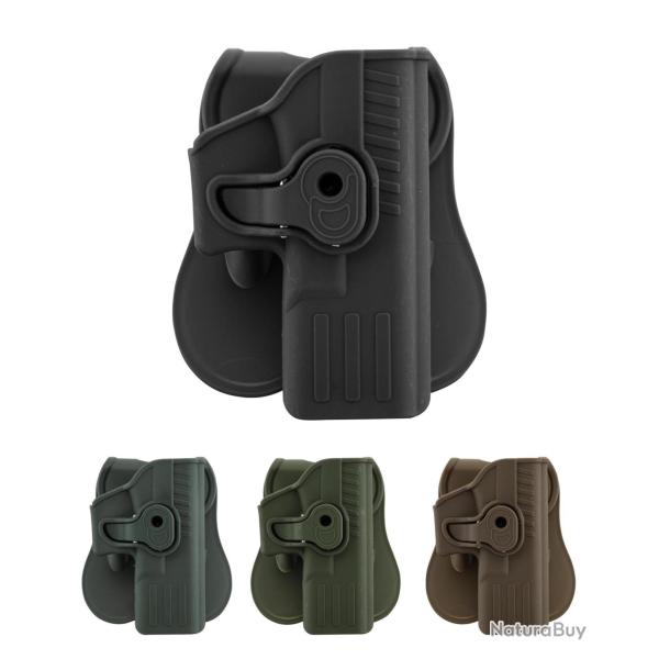 Holster rigide Quick Release pour pistolet type Glock 17 Droitier - TAN