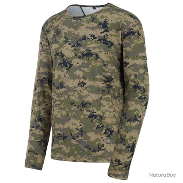 ORSET T SHIRT MANCHES LONGUES GREEN PIXEL