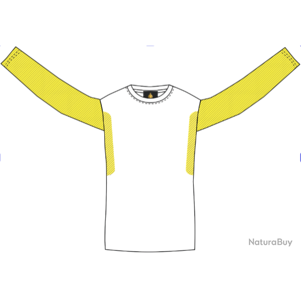 TEE-SHIRT ANTI-COUPURE BRAS + C�TE MANCHE L - LUDWIGSBURG - NOIR - L