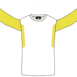 TEE-SHIRT ANTI-COUPURE BRAS + C&Ocirc;TE MANCHE L - LUDWIGSBURG - BLEU - L