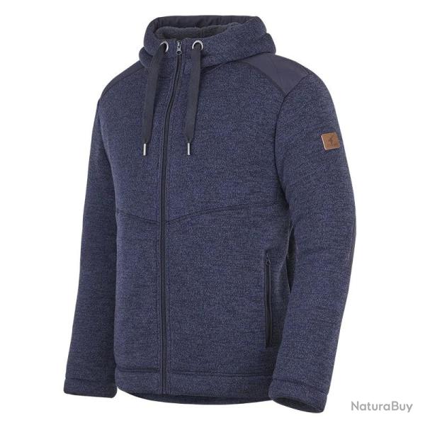VESTE  MID LAYER COUNTRY CLASSIC A CAPUCHE CALMEL HOODIE - BLUE INDIGO - L