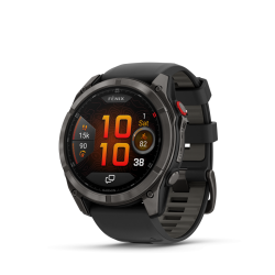 MONTRE GPS GARMIN FENIX 8 AMOLED 51 SAPHIR TITANE CARBON DLC B. NOIR