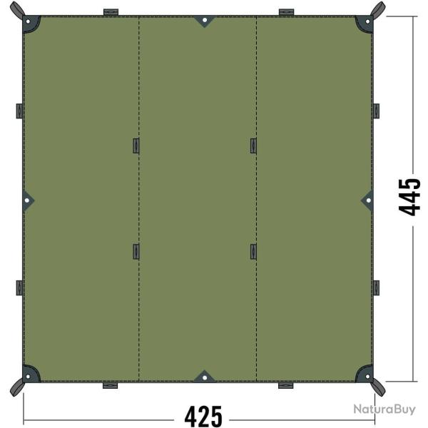 TARP 1 TC - TOILE COTON RESISTANTE UV  425x445cm - SABLE
